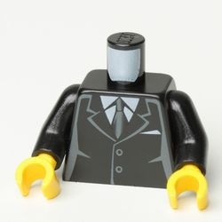 973pb0322c01-11 Torso, pak met twee knopen en stropdas zwart NIEUW *0B0000