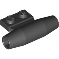 98302-11 Motor met zijplaat 1x2 MET ashouders en opening zwart NIEUW *1D0000