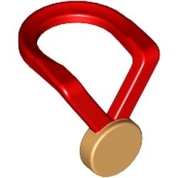 99250pb01-5 Rood lint met gouden medaille rood NIEUW *0L0000