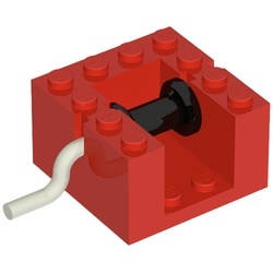 bb0067a-5G Hijsmechaniek 4X4X2 met drum (vierkant) rood gebruikt *1F006