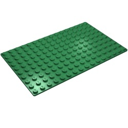 bp01-6G Basisplaat 10x16 (geen nopgaten onder) groen gebruikt *3K000