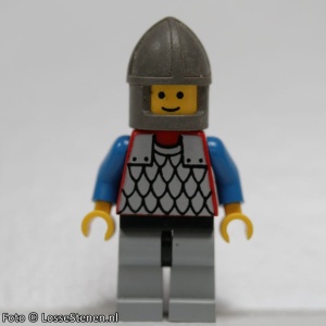 cas158G Scale Mail - rode, Chin-Guard, Gray benen, blauw armen gebruikt *0M0000 - Img 2