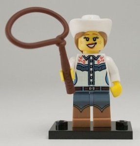 col08-4 Cowgirl met lasso en standaard NIEUW *0M0000
