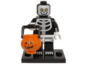 col14-11 Skeletman met pompoen en standaard NIEUW *0M0000