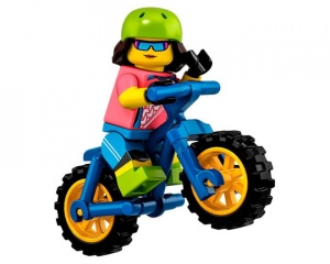 col19-16 Mountain Biker met fiets en standaard NIEUW *0M0000