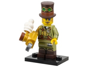 col27-12 Steampunk uitvinder met standaard en gereedschap *