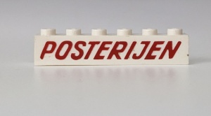 crssprt02pb19-1G Steen 1x6 ZONDER bodemtubes POSTERIJEN wit gebruikt *5V05-02
