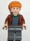 hp058 Ron Weasley, bruine Open Shirt and Striped Sweater Torso, Dark Bluish Gray benen NIEUW *0M0000 - Img 2