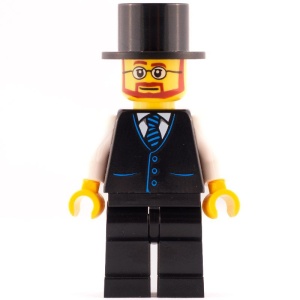 twn389G Butler, zwart vest, zwarte benen en hoed gebruikt *0M0000