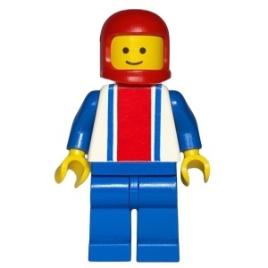 ver004G Vertical Lines rode & blauw - blauw armen - blauw benen, rode Classic helm gebruikt *0M0000