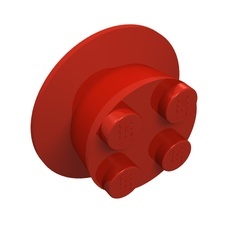 Wheel1b-G Treinwiel klassiek met 2x2 4 noppen en speciale as voor in motor rood gebruikt * - Img 2