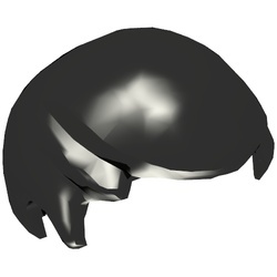 x197-11G Haar kort (Voor Homemaker figuren) zwart gebruikt *0L000