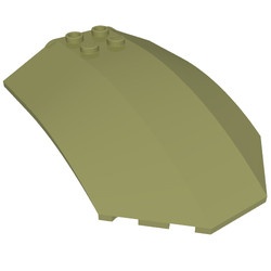 x224-155 Cockpit ruit 8x6x2 gebogen groen, olijf NIEUW *