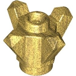 11127-115 Rots 1x1 kristal met 4 punten goud, parel NIEUW *5D0000