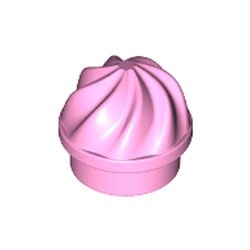 15470-104 Platte plaat 1x1 rond top diaginale twist roze, helder NIEUW *0W008