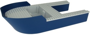 18913c02-63 Bootromp 40x20x7 met lichtblauwgrijs dek (PAKKETPOST) blauw, donker NIEUW *