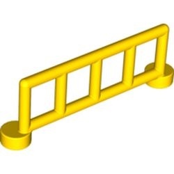 2214-3G DUPLO Hek 1x6x1 met 5 palen geel gebruikt *