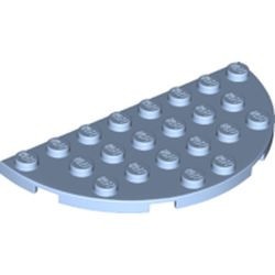 22888-105 Platte plaat 4x8 afgeronde hoeken blauw, lichthelder NIEUW *5C069
