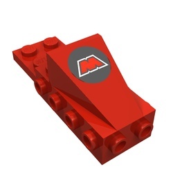 2336p68-5G Cockpit space neus M:tron Logo rood gebruikt *3L0000