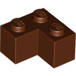 2357-88G Steen 2x2 hoek bruin, roodachtig gebruikt *1A064