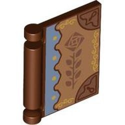 24093pb067-88 Boekkaft met koperen bloem bruin, roodachtig NIEUW *0D0000