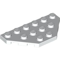 2419-1G Platte plaat 3x6 twee afgekapte hoeken wit gebruikt *1G006