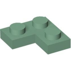 2420-48 Platte plaat 2x2 hoek groen, zandkleurig NIEUW *1B226