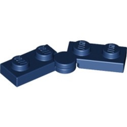 2429c01-63 Scharnierplaat 1x4 compleet (horizontaal 2 x 1x2) blauw, donker NIEUW *1B300