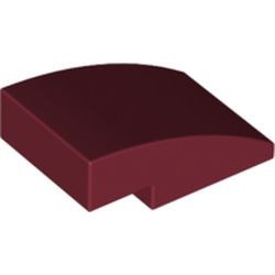 24309-59 Dakpan rond 3x2 geen noppen afgerond rood, donker NIEUW *1B103