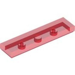 2431-17 Tegel 1x4 transparant rood NIEUW *1B113