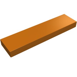 2431-68G Tegel 1x4 oranje, donker gebruikt *1B341