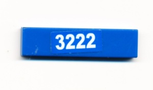 2431pb145-7G Tegel 1x4 witte 3222 (Sticker) blauw gebruikt *5t04-06