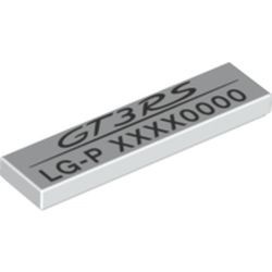 2431pb429-1 Tegel 1x4 Porsche GT3RS LG-P wit NIEUW *0K000