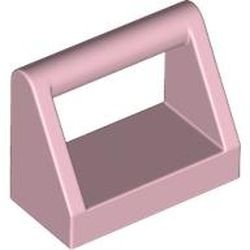 2432-23G Tegel 1x2 met hendel bovenop roze (klassiek) gebruikt *1D006