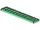 2445-37G Platte plaat 2x12 groen, midden gebruikt *1A036
