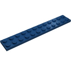 2445-63 Platte plaat 2x12 blauw, donker NIEUW *5D0000