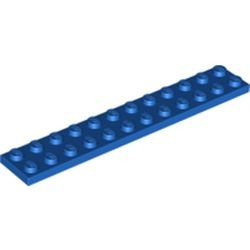 2445-7G Platte plaat 2x12 blauw gebruikt *1A036