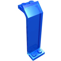 2448-14 Paneel 3x2x5 2/3 transparant donkerblauw gebruikt *1F012