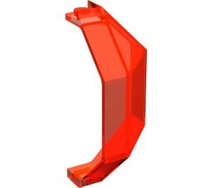 2468-18G Paneel 3x3x6 hoek transparant neonoranje gebruikt *1F012