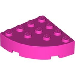 2577-47 Steen, 4x4 gebogen hoek massief roze, donker NIEUW *
