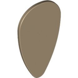 2586-69 Schild ovaal zonder opdruk crème,donker NIEUW *0L0000