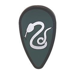 2586ph2-11G Schild ovaal HP Slytherin motief zwart gebruikt *0L0000