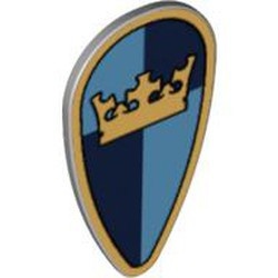 2586px14-86 Schild ovaal gouden kroon grijs, licht (blauwachtig) NIEUW *0L0000