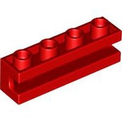2653-5 Steen 1x4 met sleuf horizontaal rood NIEUW *