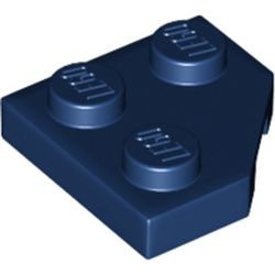 26601-63 Wig plaat 2x2 afgekapt hoekje blauw, donker NIEUW *1B353