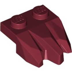 27261-59 Plaat 1x2 met 3 klauwen rood, donker NIEUW *5C019