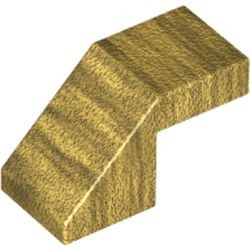 28192-115 Dakpan 45 graden 1x2 geknakt ZONDER NOP goud, parel NIEUW *1B195