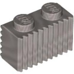 2877-66G Steen met grill horizontaal/andere kant verticaal grijs, lichtparel gebruikt *1R010