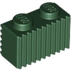 2877-80 Steen met grill horizontaal/andere kant verticaal groen, donker NIEUW *1B041