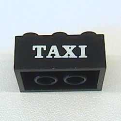 3002oldpb08-11G Steen 2x3 TAXI schreefletters zwart gebruikt *5V11-02